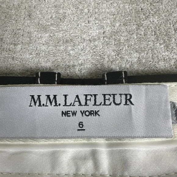 M.M.LaFleur Black Wide Leg Dress Pants Women's Size 6 Cropped Tailored Workwear - Picture 5 of 12